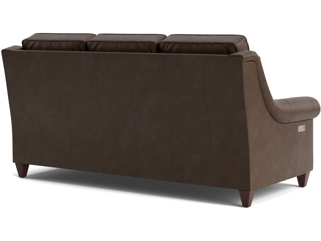 Magnificent Motion Reclining Leather Panel Arm Sofa - image 4