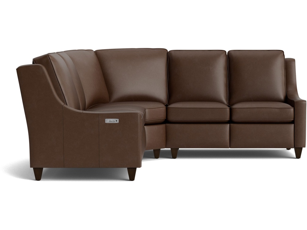 Magnificent Motion Reclining Leather Slope Arm Sectional - image 1