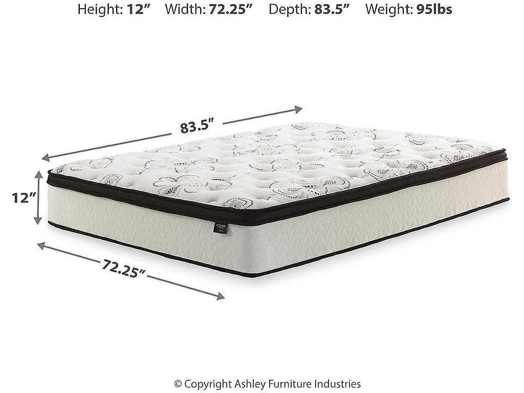 Chime 12 Inch Hybrid California King Mattress and Foundation Set - image 4