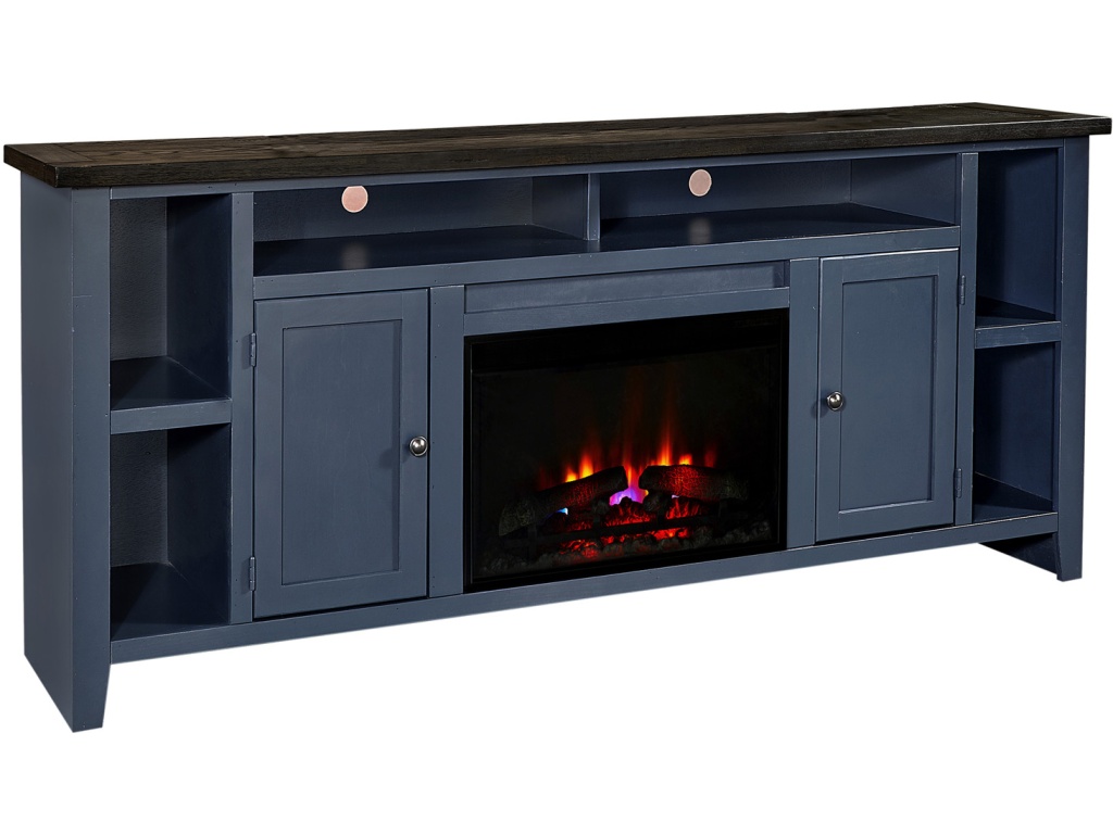 84" Fireplace Console W/ 2 Doors - main image