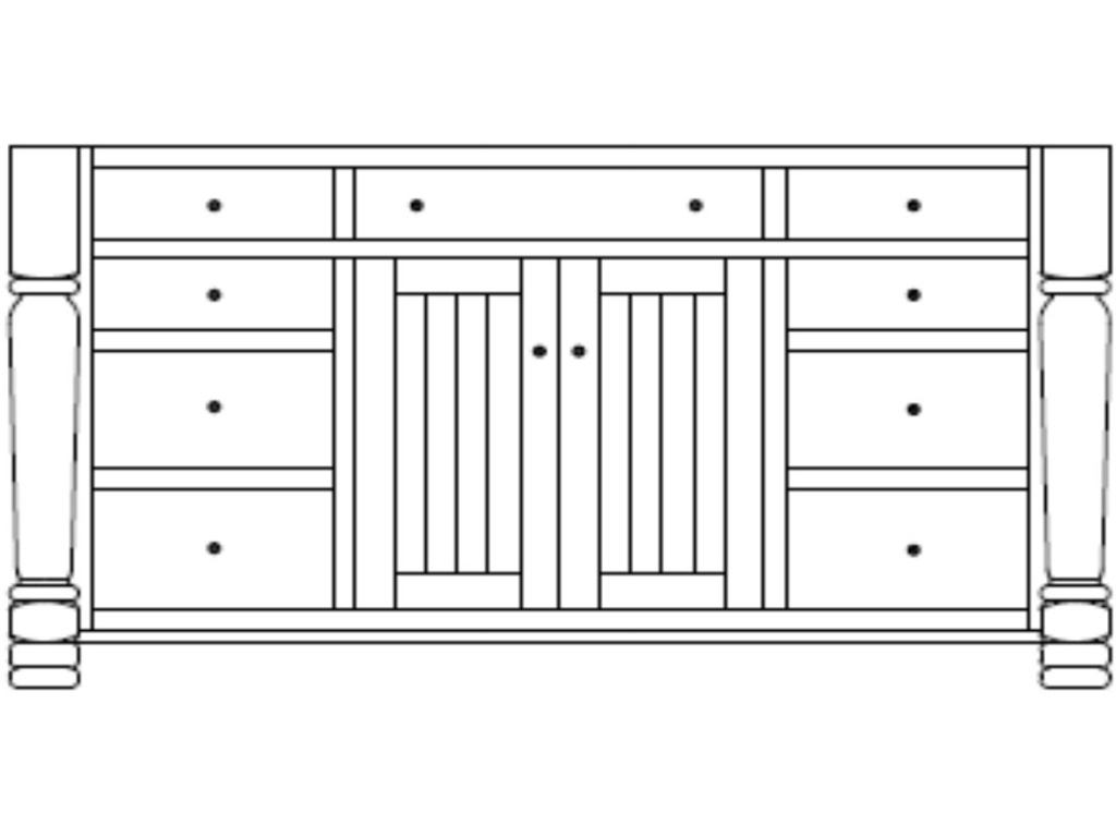 Jefferson City Turned Leg Island Base - image 1