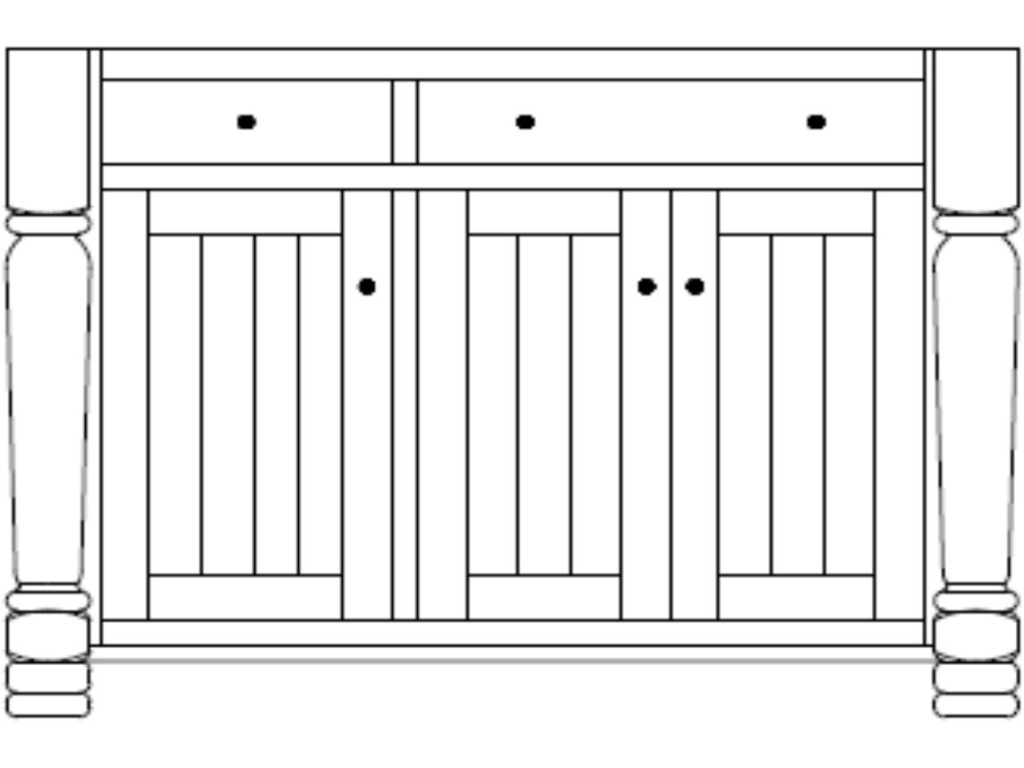 Nisley Cabinet Jefferson City Turned Leg Island Kitchen Island, alternate view 1