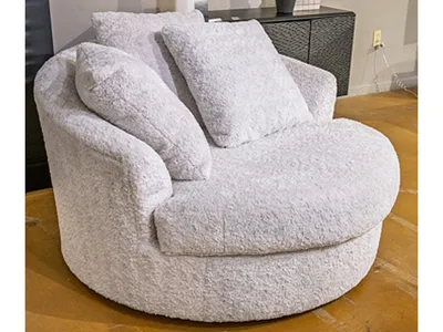 Cuddle Plush Oversized Swivel Accent Chair