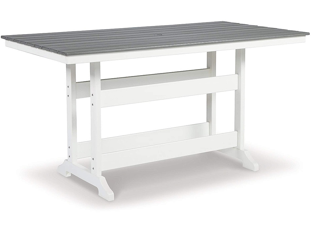 Transville Outdoor Counter Height Dining Table with 4 Barstools - image 1