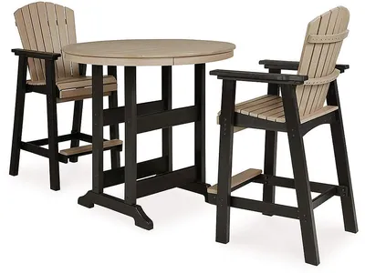 Fairen Trail Outdoor Counter Height Dining Table with 2 Barstools
