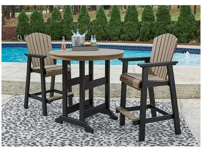 Fairen Trail Outdoor Counter Height Dining Table with 2 Barstools