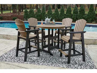 Fairen Trail Outdoor Counter Height Dining Table with 2 Barstools