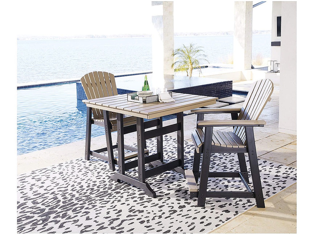 Fairen Trail Outdoor Counter Height Dining Table with 2 Barstools - main image