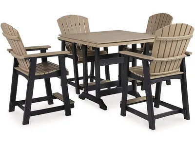 Fairen Trail Outdoor Counter Height Dining Table with 4 Barstools