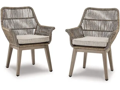 Beach Front Arm Chair with Cushion (Set of 2)