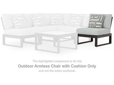 Beachloft Outdoor Armless Chair with Cushion