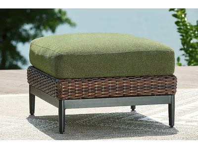 Horizon Hall Outdoor Ottoman with Cushion