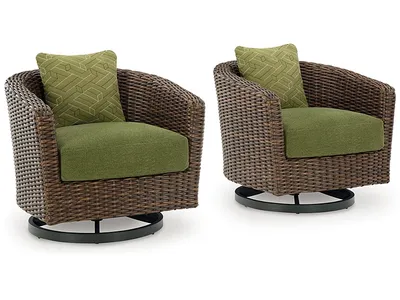Horizon Hall Outdoor Swivel Lounge Chair with Cushion