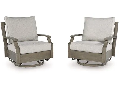 Rainier Ranch Outdoor Swivel Glider Chair with Cushion