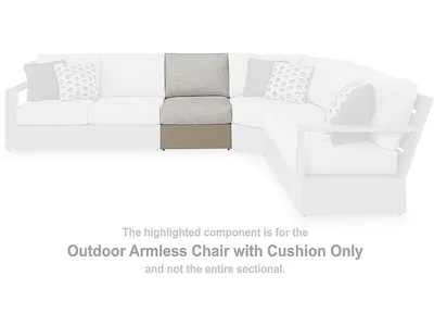 Kimpton Isle Outdoor Armless Chair with Cushion