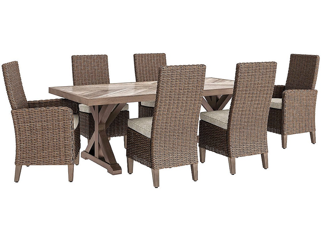 Beachcroft Outdoor Dining Table with 6 Chairs - image 1