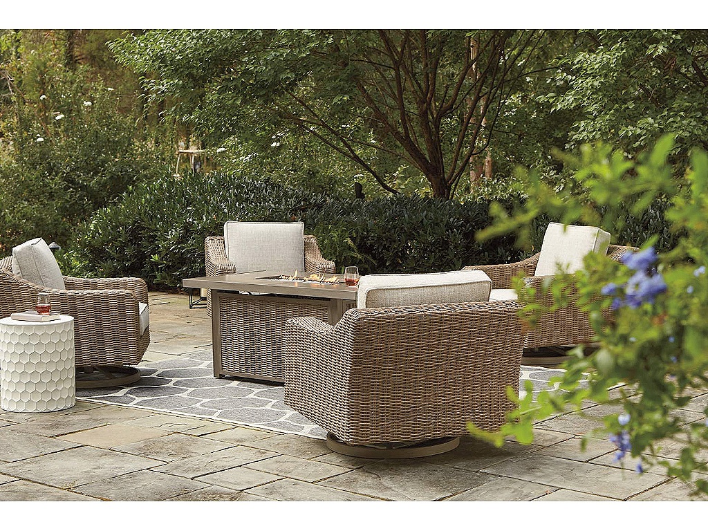 Beachcroft 5-Piece Outdoor Fire Pit Table with 4 Chairs - image 4