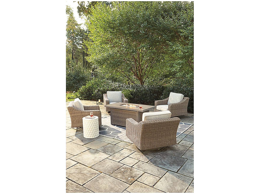 Beachcroft 5-Piece Outdoor Fire Pit Table with 4 Chairs - image 3