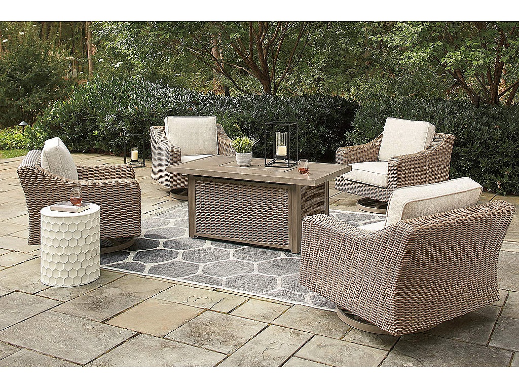 Beachcroft 5-Piece Outdoor Fire Pit Table with 4 Chairs - image 2