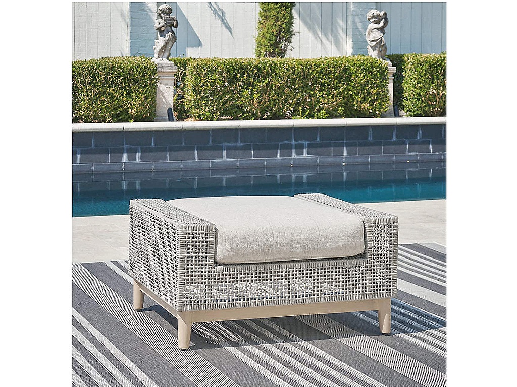 Seton Creek Outdoor Ottoman with Cushion - image 1