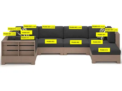 Citrine Park Ottoman Cushion