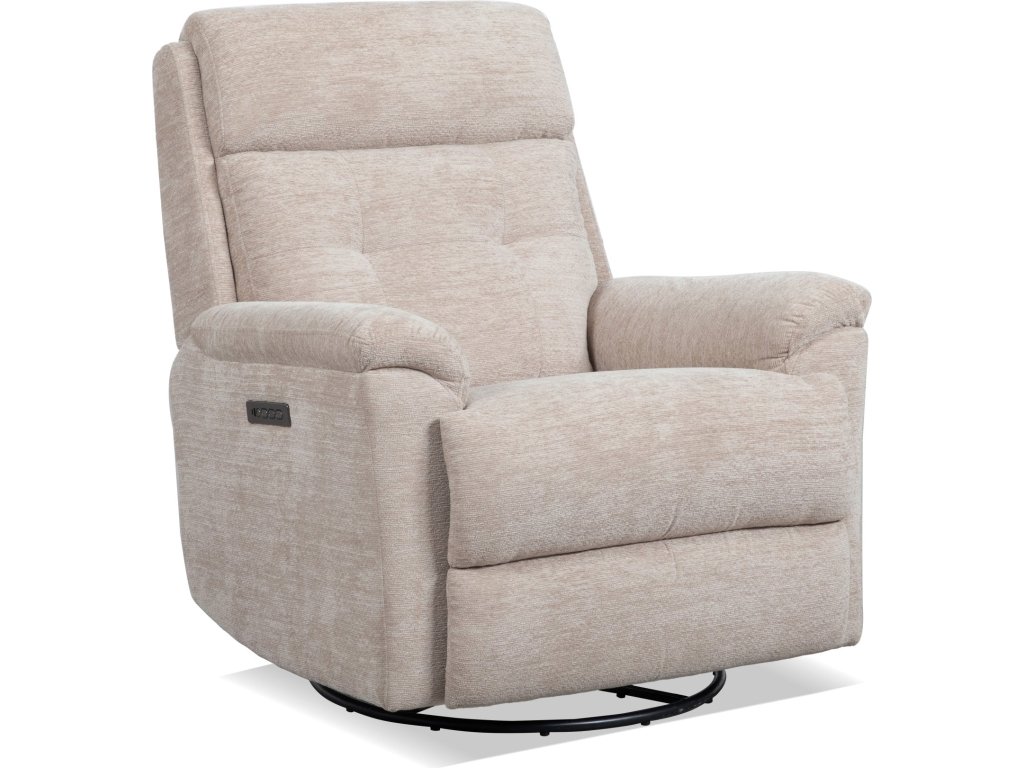 Sophisticated Oat Perfect Match Power Swivel Gliding Recliner with Power Headrest & Lumbar - main image