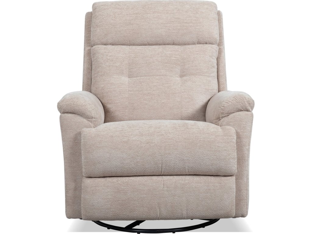 Sophisticated Oat Perfect Match Power Swivel Gliding Recliner with Power Headrest & Lumbar - image 1