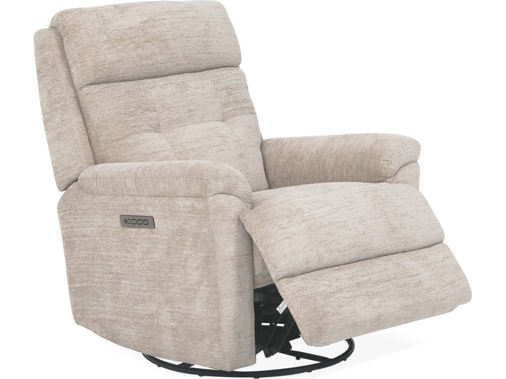 Sophisticated Oat Perfect Match Power Swivel Gliding Recliner with Power Headrest & Lumbar - image 3