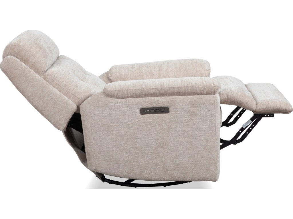 Sophisticated Oat Perfect Match Power Swivel Gliding Recliner with Power Headrest & Lumbar - image 4