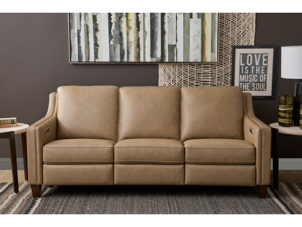 Finley Leather Power Inclining Sofa - image 1