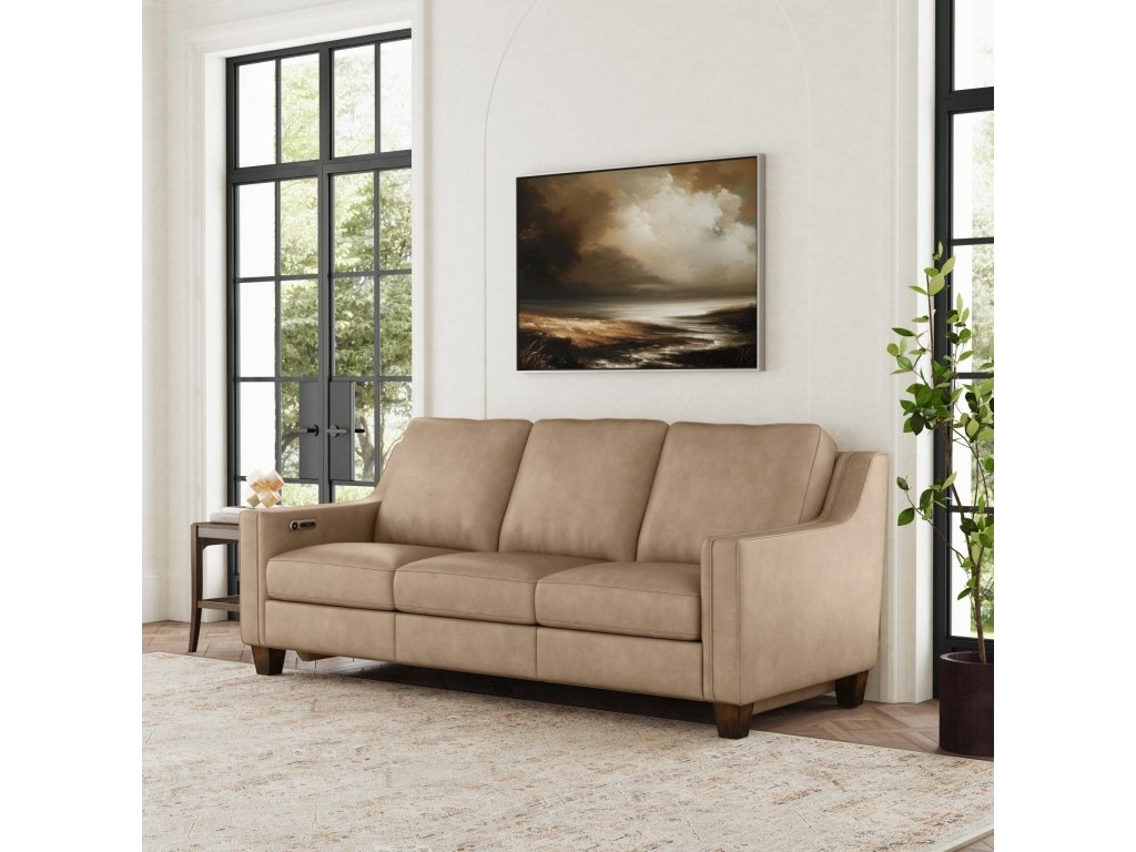 Finley Leather Power Inclining Sofa - image 5