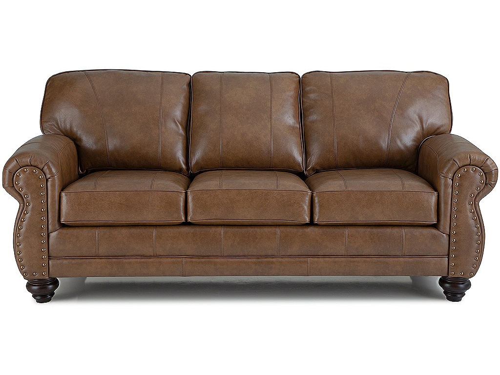 Best Home Furnishings Noble Top-Grain Leather Stationary Sofa, alternate view 1