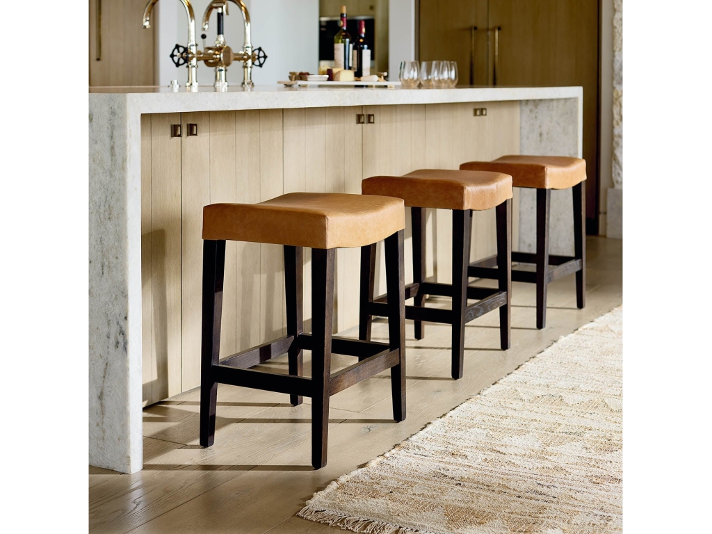 Vail Leather Saddle Counter Stool - image 2