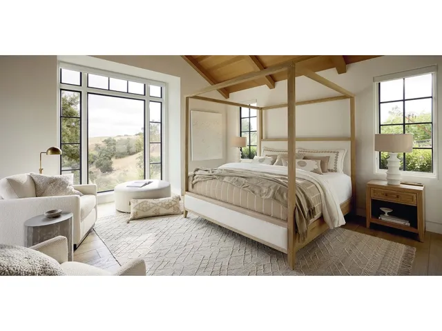 Courtland Upholstered Bed With Canopy