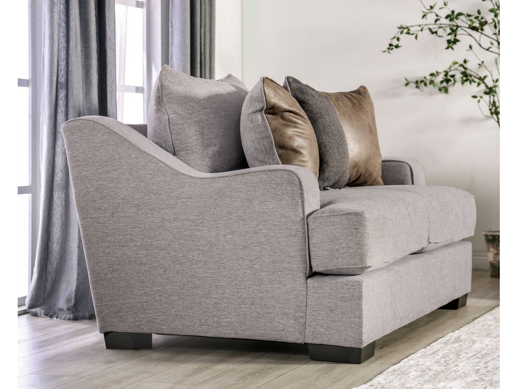 Loveseat, Light Gray/Brown - image 8