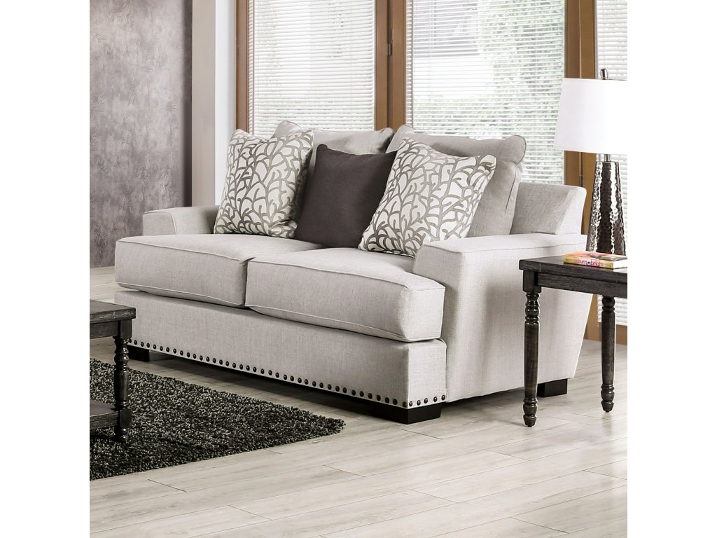 Loveseat, Light Gray/Black - main image