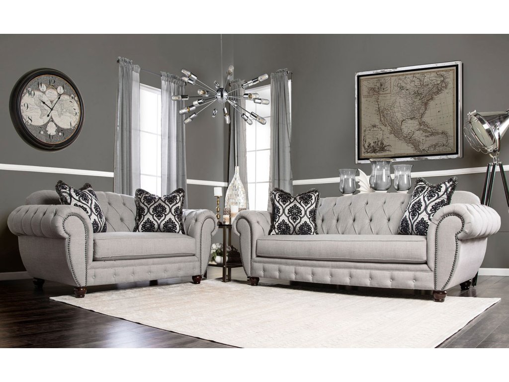 Loveseat, Gray - image 1