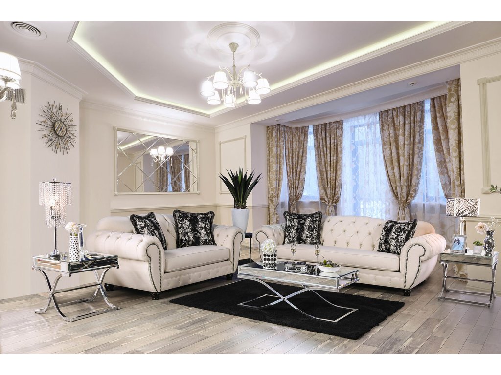 Loveseat, Beige - image 1