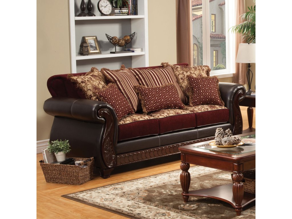 Sofa, Burgundy - main image