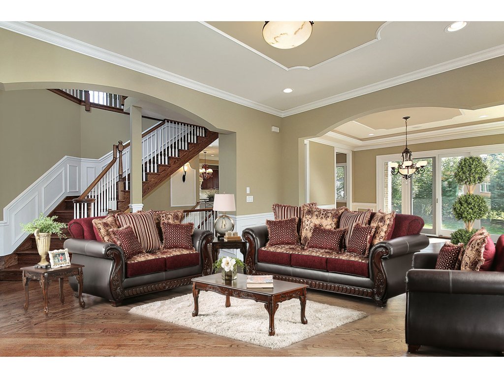 Loveseat, Burgundy - image 1