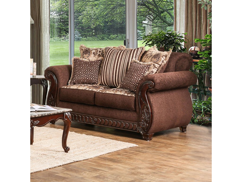 Loveseat, Brown - main image