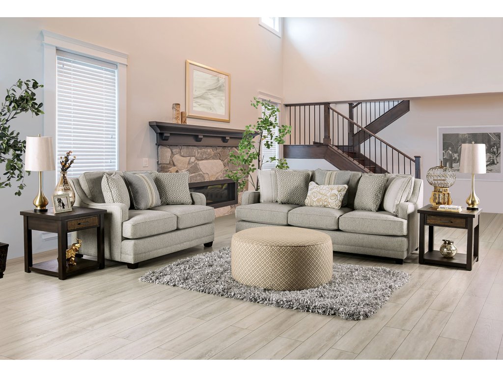 Sofa, Gray/Gold - image 1