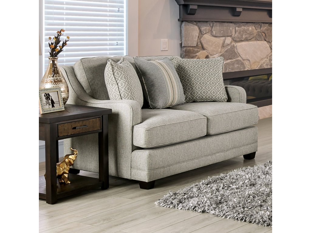 Loveseat, Gray/Gold - main image