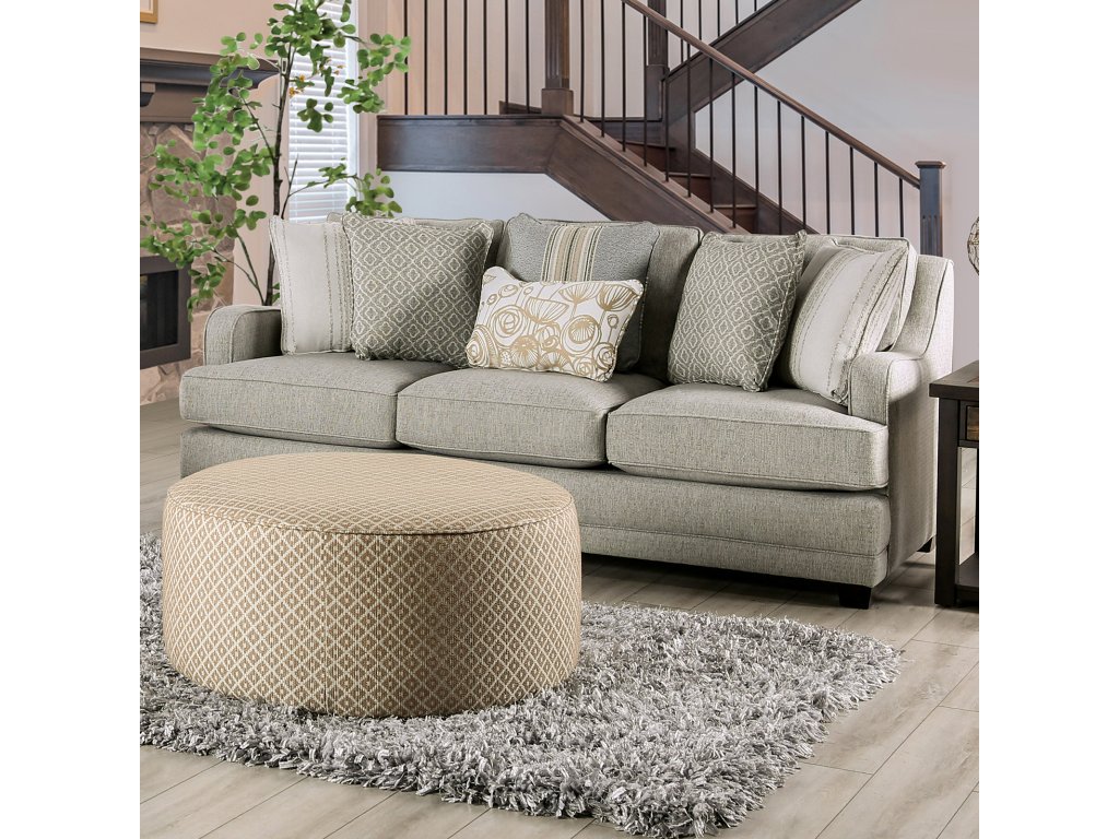 Sofa, Gray/Gold - main image