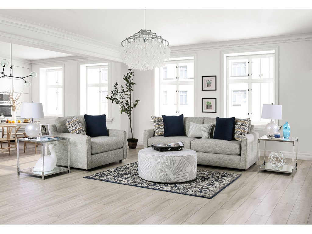 Ottoman, Gray/Navy - image 1