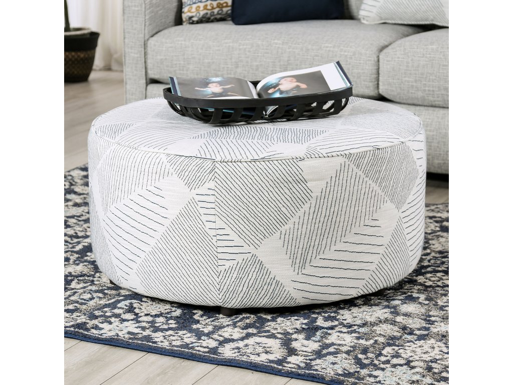 Ottoman, Gray/Navy - main image