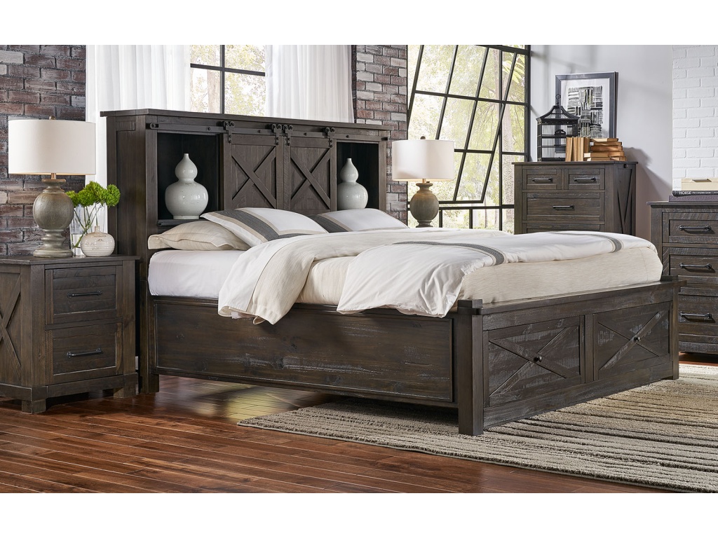 Cal-King Storage Hdbr W/ Storage Footboard - image 1