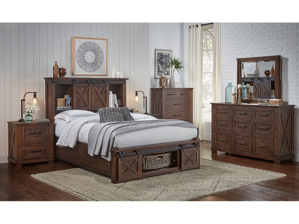 Queen Storage Hdbr W/ Rotating Storage - image 2