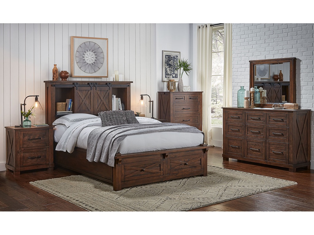 King Storage Hdbr W/ Storage Footboard - image 1