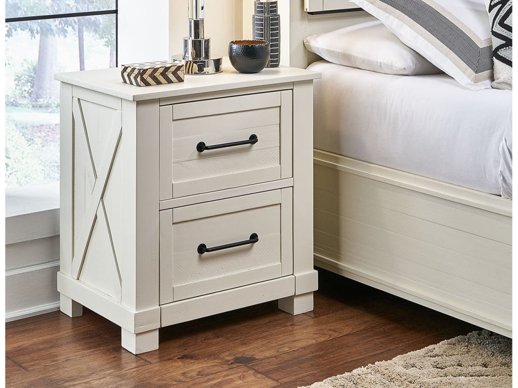 Nightstand W/ Usb & Hidden Drawer - main image